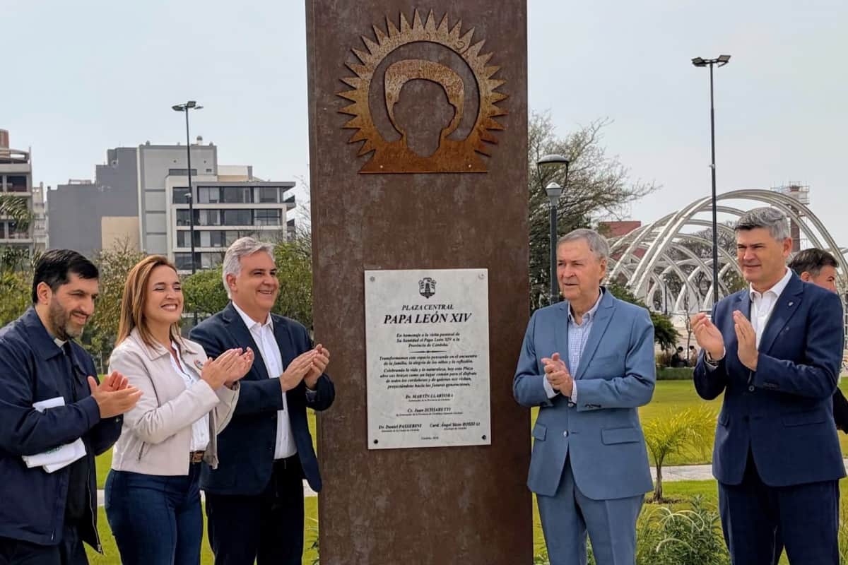 Parque León XIV: Schiaretti, Llaryora y Passerini inauguraron el nuevo espacio