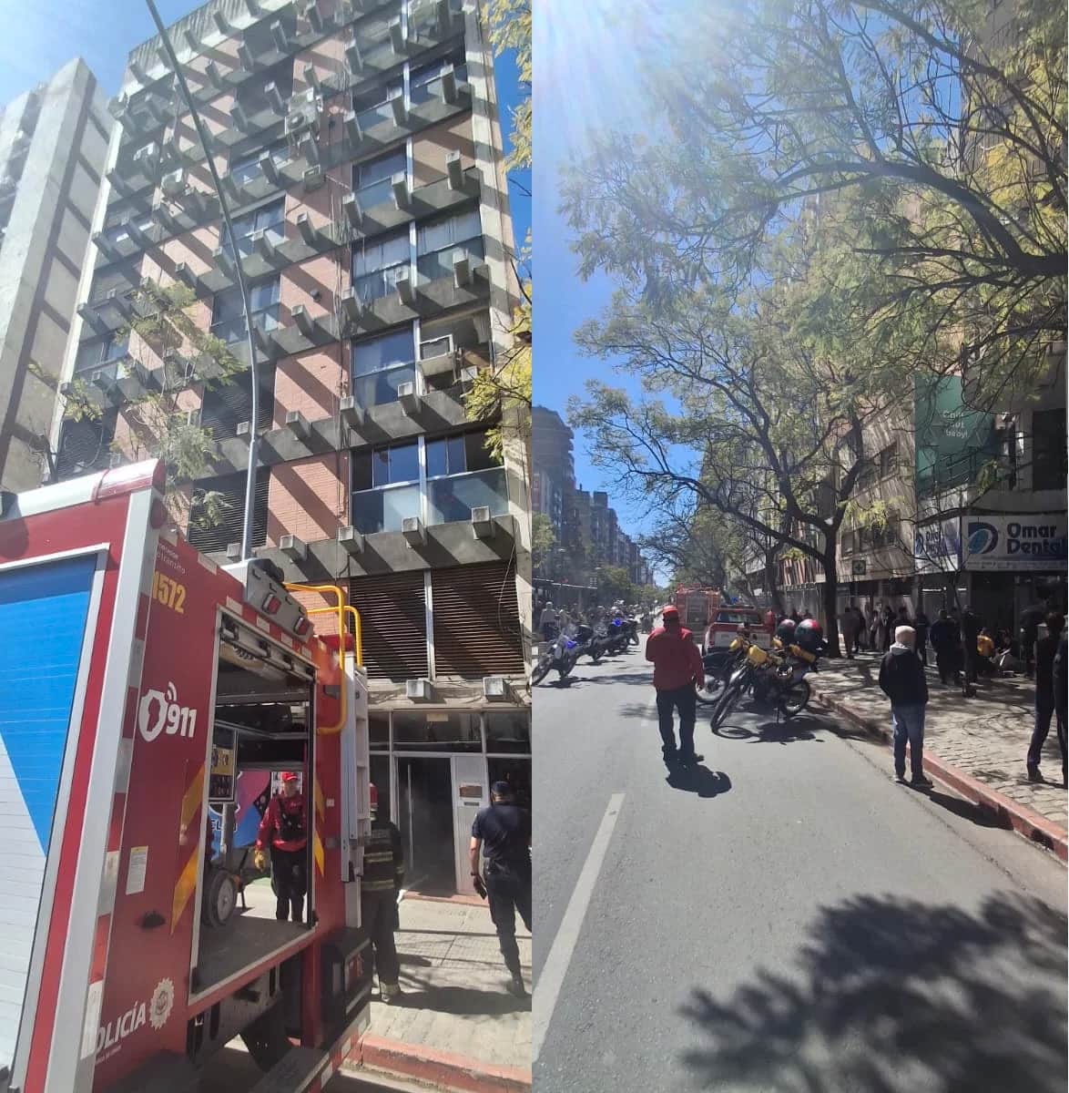 Controlaron un incendio en un edificio de Boulevard Chacabuco
