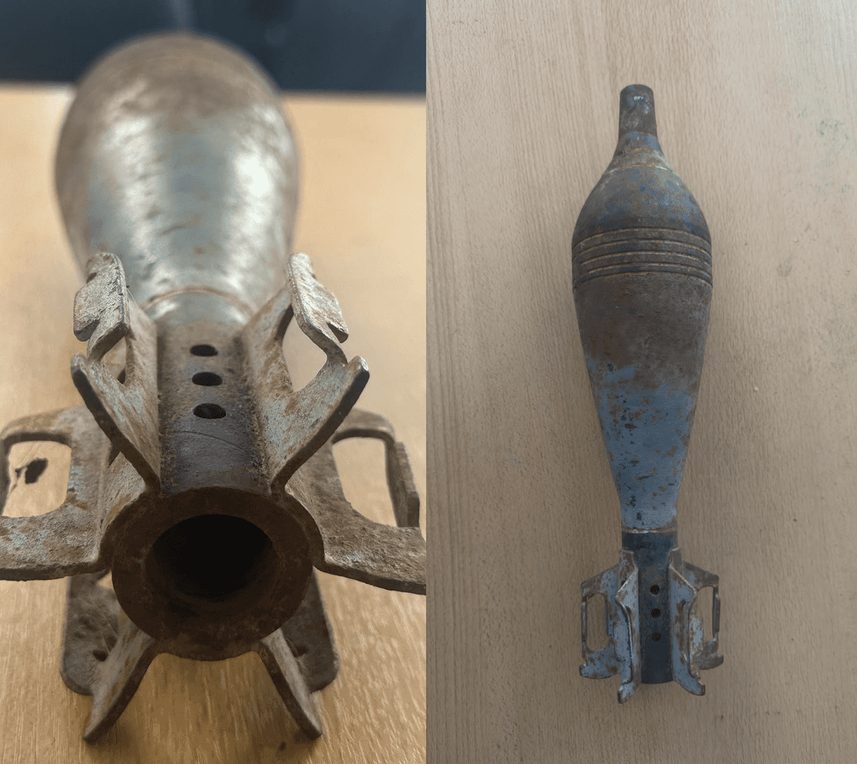 Encontraron un proyectil de artillería entre chatarra en Villa María