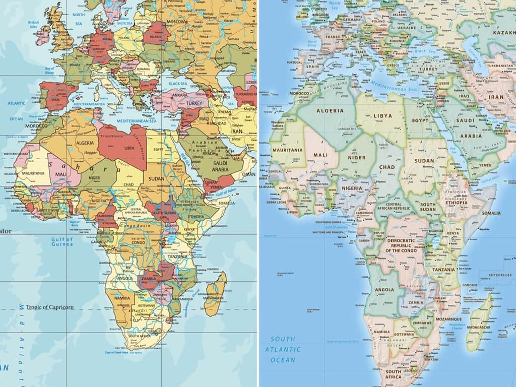 Hemos vivido 450 años con una imagen equivocada del tamaño de África. Un mapa a escala revela su verdadera y descomunal dimensión