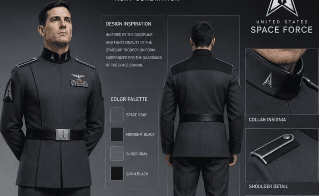 Así serían los nuevos uniformes de la Fuerza Espacial de Estados Unidos. Alguien no entendió de qué iba 'Star Wars'