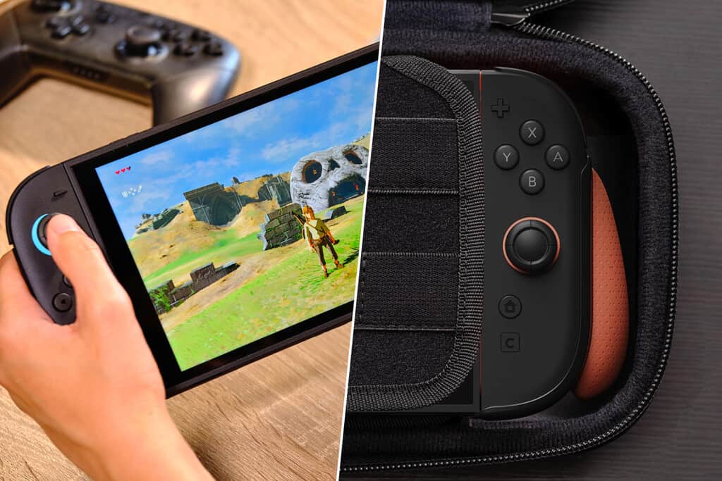 Este combo (disponible en Amazon) soluciona dos aspectos clave de Switch 2: mejora su ergonomía y la protege mientras no juegas