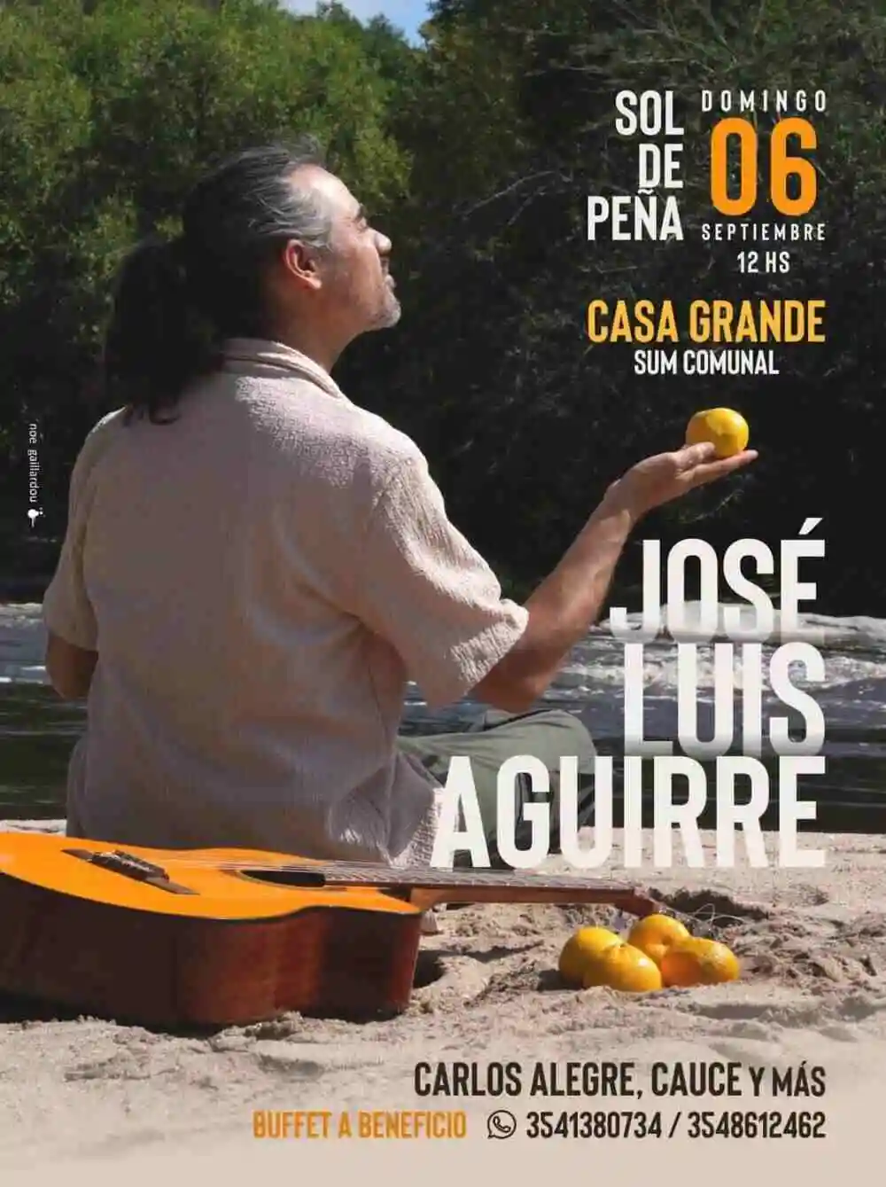 Casa Grande se prepara para vivir el “Sol de Peña” con José Luis Aguirre y una tarde de música, danza y encuentro