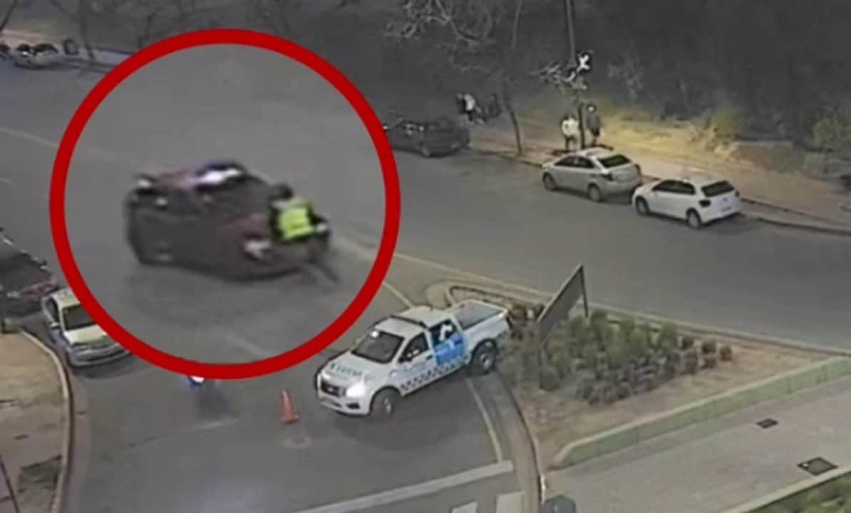Nueva Córdoba: intentó evadir un control y terminó con un inspector arriba del capó
