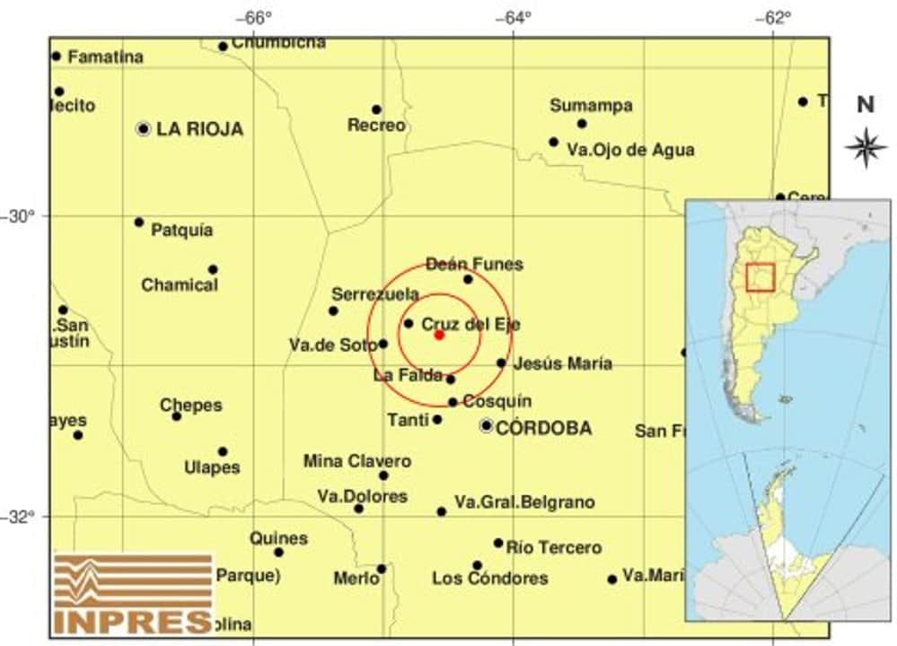 Tembló Córdoba: se registró un sismo en el norte del Valle de Punilla