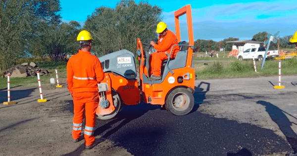 Obras en la Ruta Provincial 4: piden precaución en el cruce con la Ruta 6, en La Laguna