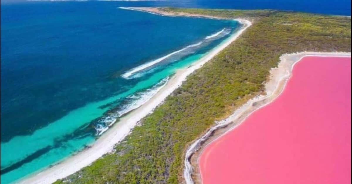El misterio del lago que cambia de color: puede ser rosa, blanco o azul