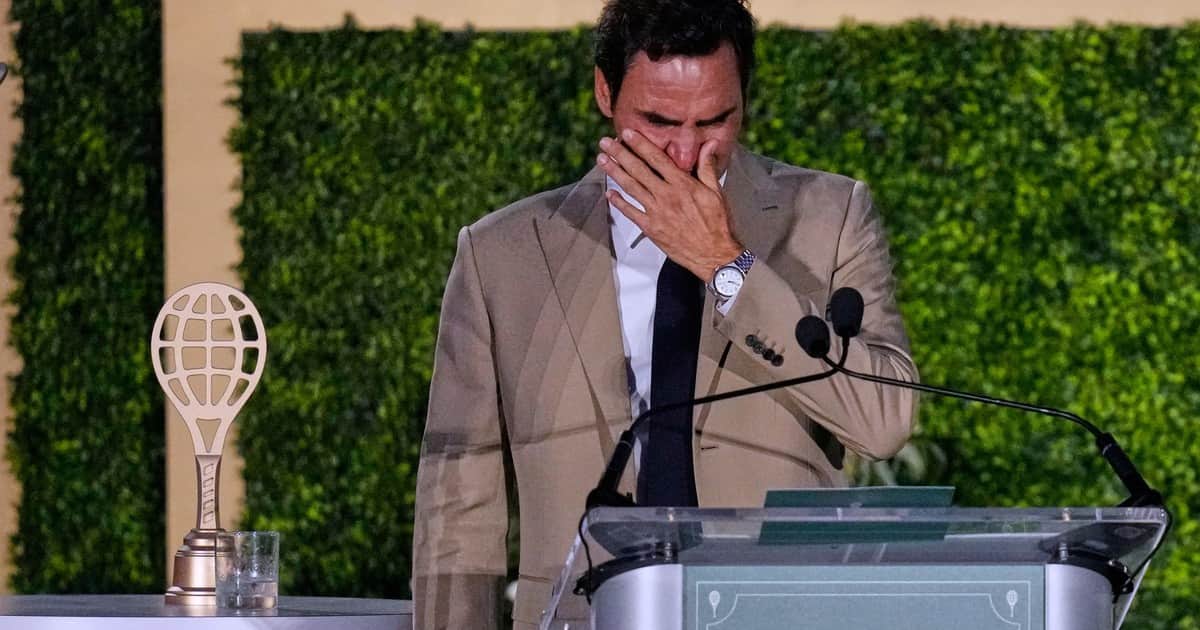 Las lágrimas de Roger Federer en el Salón de la Fama y la frase sobre Mirka que lo terminó de quebrar: “Ella y yo nos tomamos de la mano y atravesamos paredes”