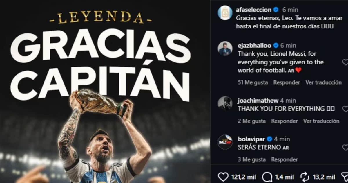 “Gracias eternas, Leo”: el mensaje de la AFA a Lionel Messi tras anunciar su retiro de la Selección Argentina