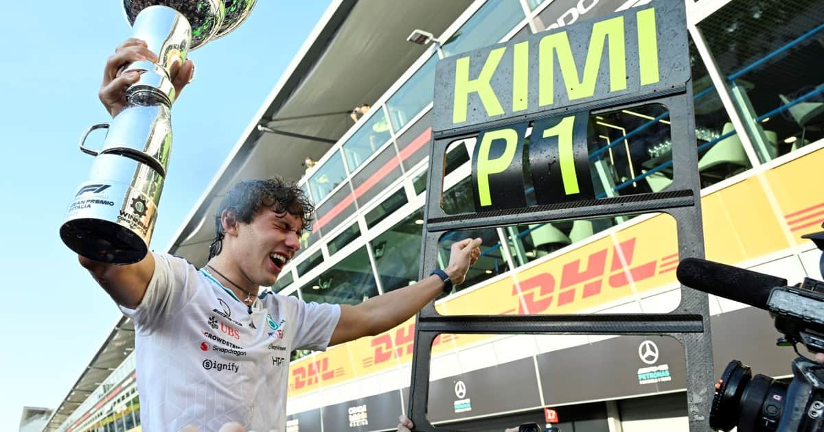 Andrea Kimi Antonelli hizo historia en Monza: largó 19°, ganó una carrera fabulosa ante los tifosi y quedó a las puertas de la gloria en la F1