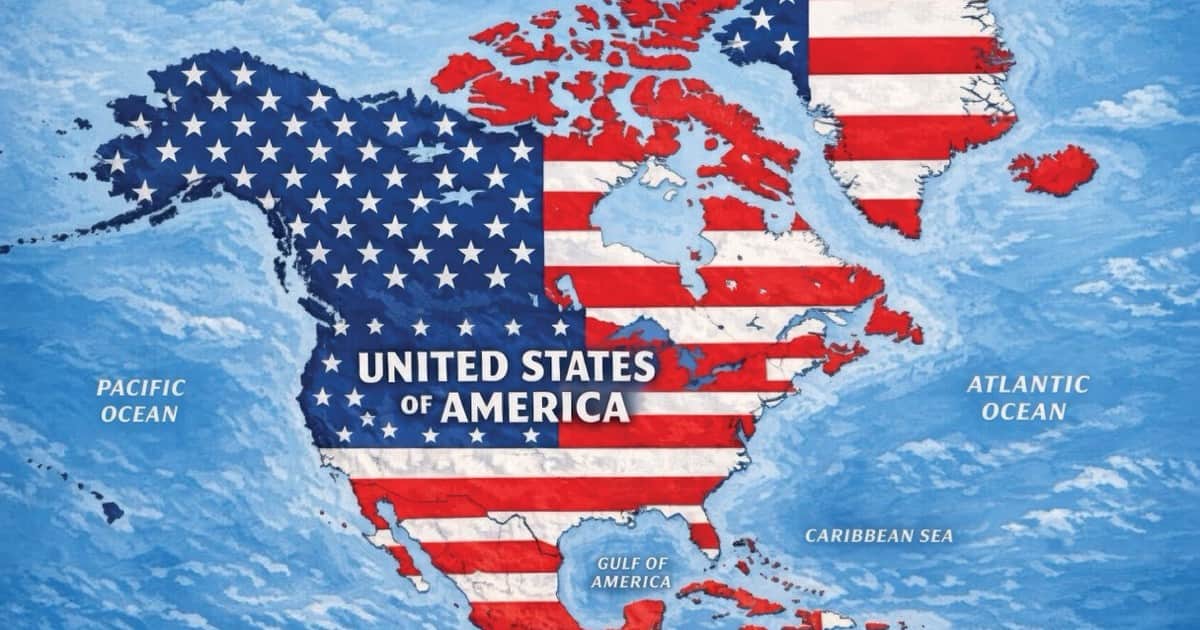 Donald Trump insiste: ahora publicó un mapa en el que la bandera estadounidense cubre México, el Caribe y Canadá