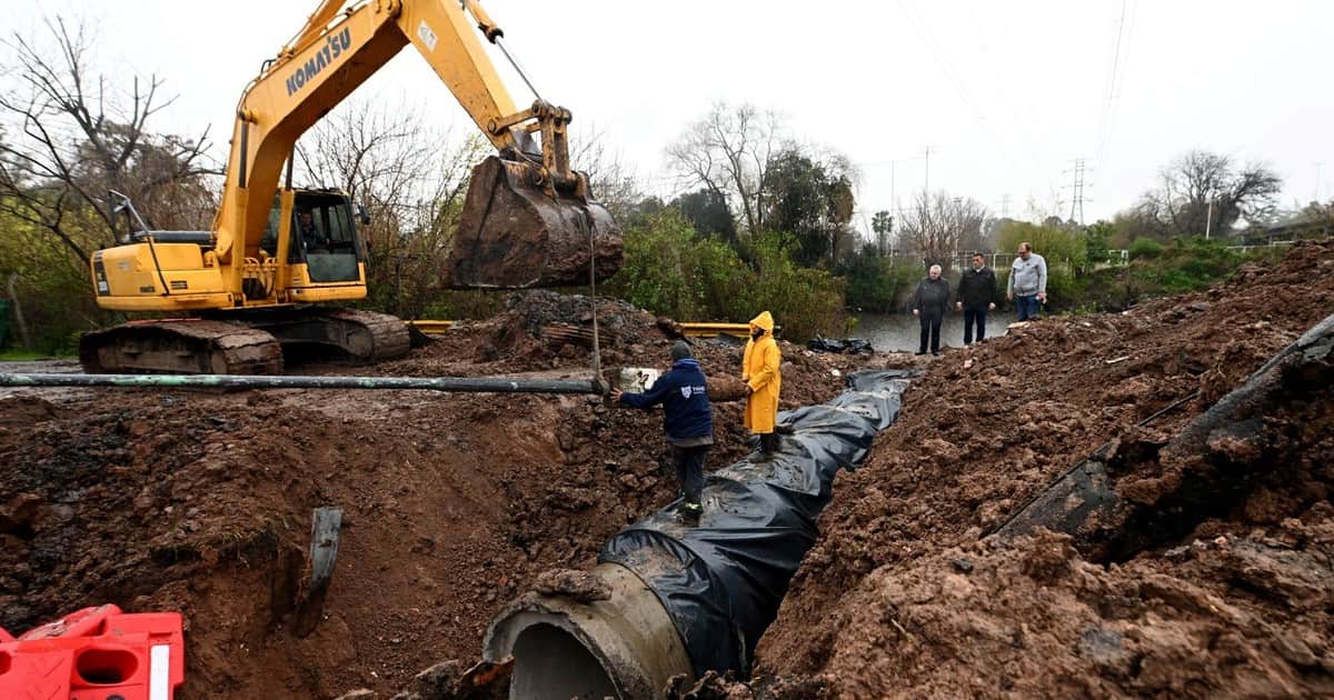 En Tigre apuran la obra de un desagüe pluvial para evitar inundaciones por el Súper Niño