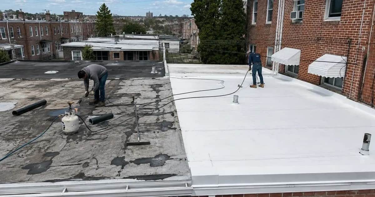 Entre 2001 y 2003, Filadelfia pintó de blanco 340 techos de casas con bajos ingresos; las temperaturas de los tejados bajaron entre 4 y 5 °F, y el consumo de electricidad del aire acondicionado disminuyó en 560 kWh por año