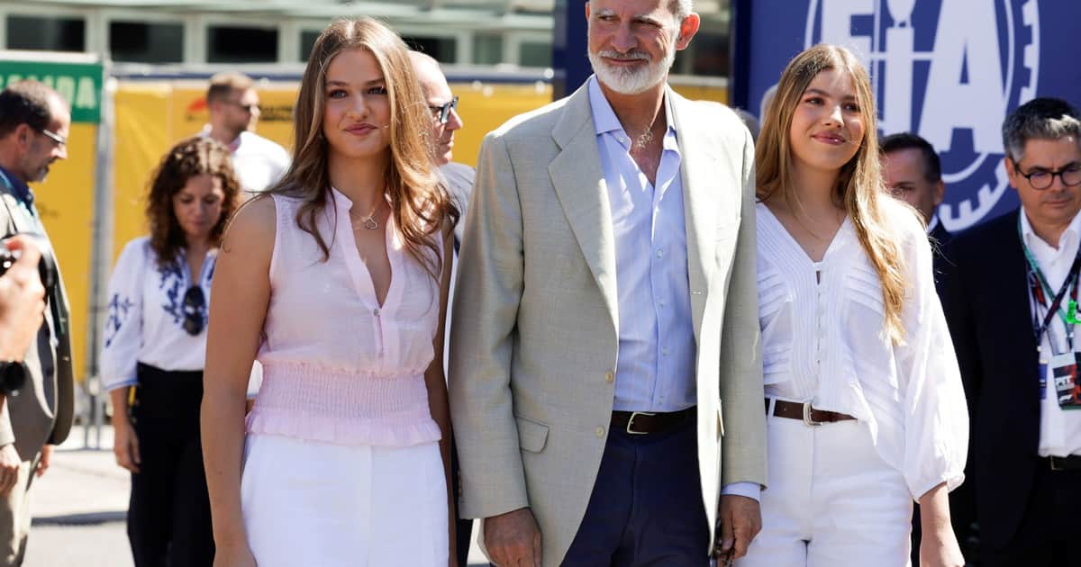 El rey Felipe VI, la princesa Leonor y la infanta Sofía: los grandes invitados al estreno del Madring en el Gran Premio de España de Fórmula 1