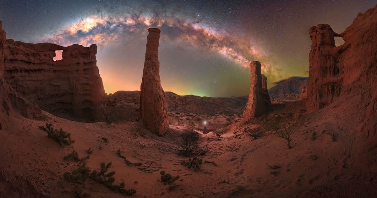 Paisajes famosos de la Argentina como nunca se ven: las increíbles fotos tomadas bajo las estrellas
