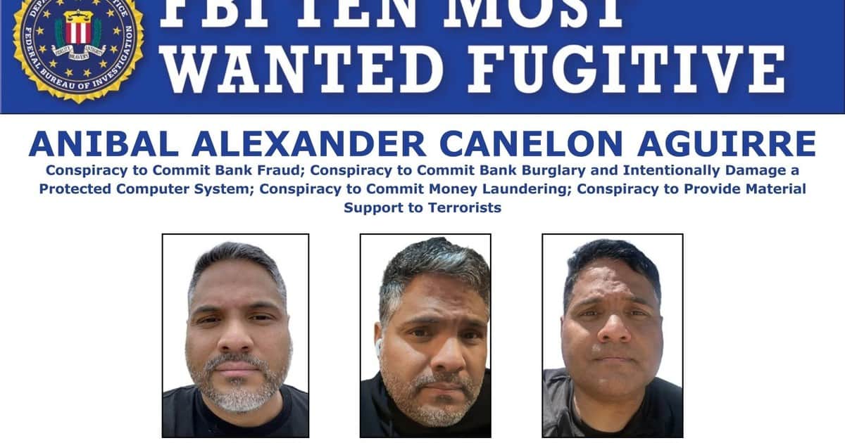 El FBI detuvo al último prófugo de su lista de diez más buscados: quién es Aníbal Alexander Canelón Aguirre, el "primer fugitivo cibernético"