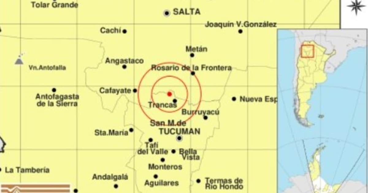 Un temblor de magnitud 5 generó preocupación en la madrugada de Tucumán