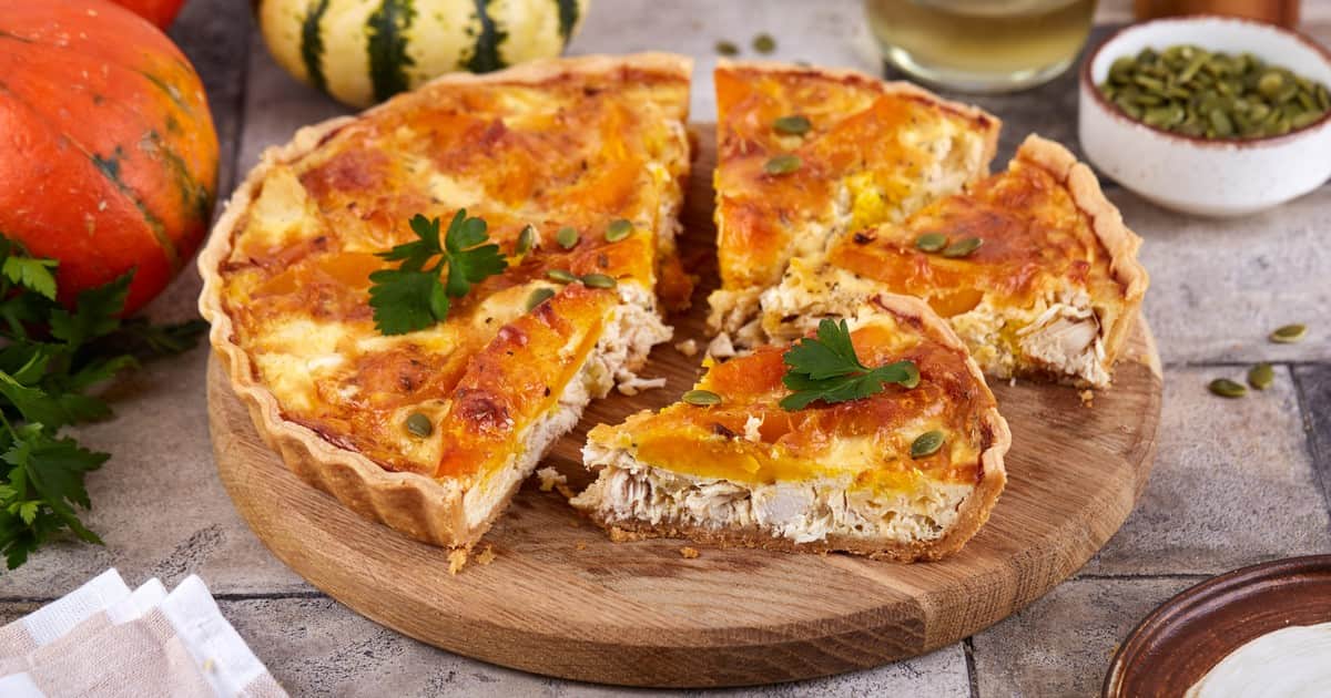 Tarta de pollo y calabaza