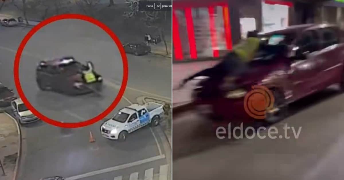 Escapó de un control de tránsito, atropelló a un inspector y lo arrastró cinco cuadras sobre el capot
