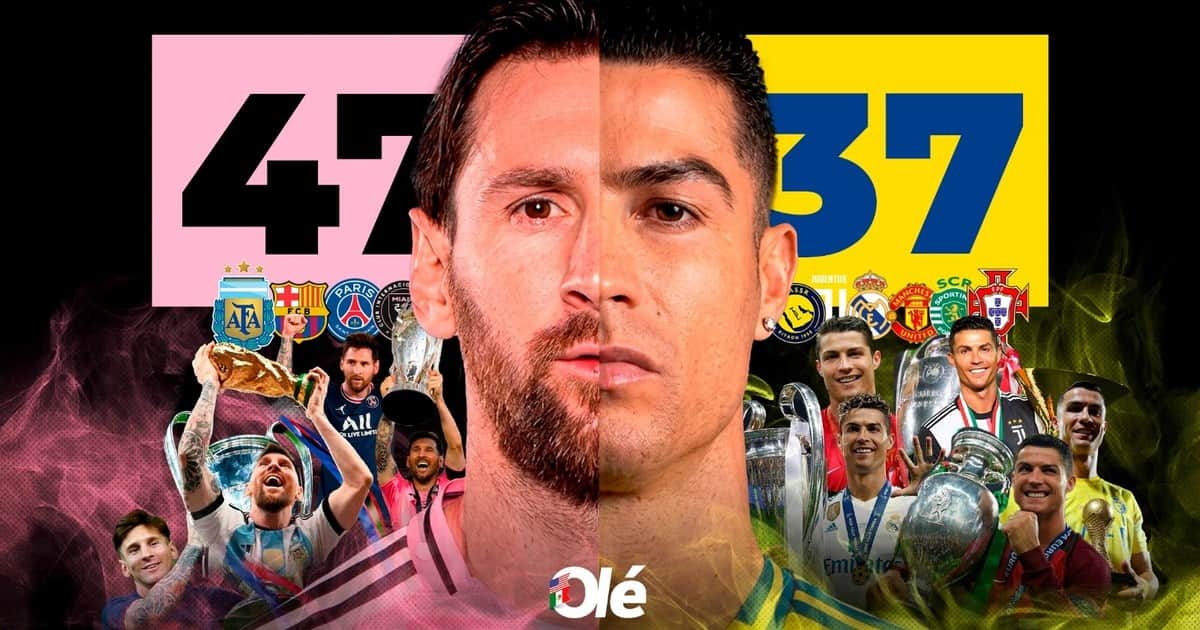 La carrera por quién tiene más títulos: Lionel Messi vs. Cristiano Ronaldo