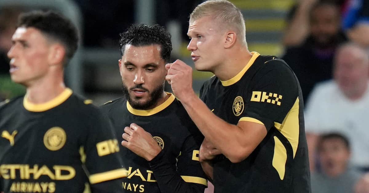 Nuevo look, viejas mañanas: Haaland marcó sus primeros goles de la temporada con Manchester City