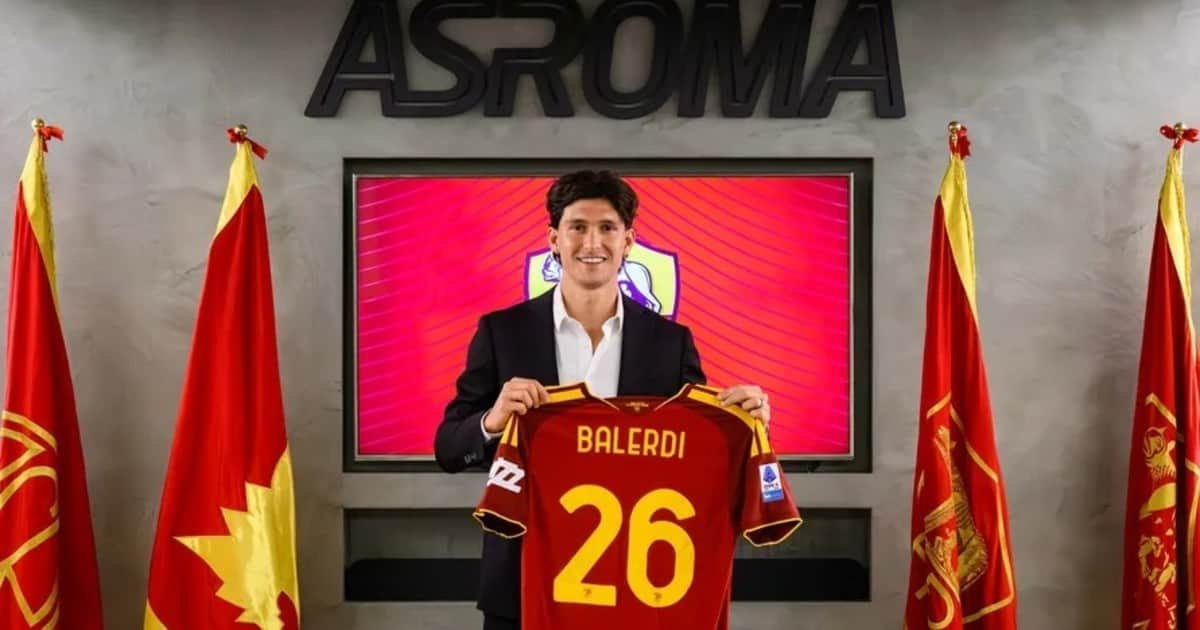 Leo Balerdi fue presentado en La Roma