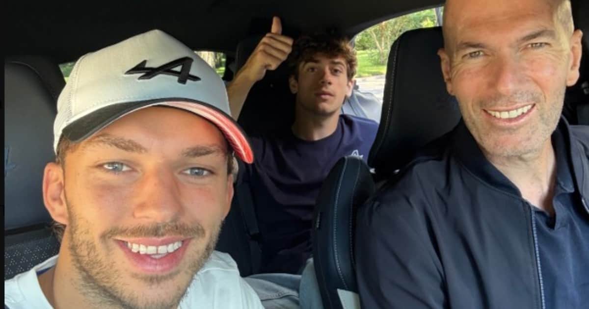 Colapinto, Gasly y un encuentro de lujo en Madrid con Zinedine Zidane