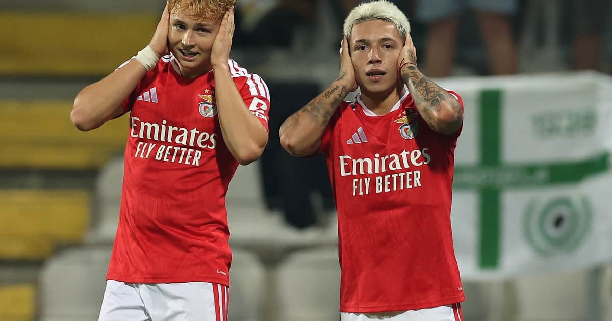 Prestianni sigue de racha: gol y asistencia en la goleada del Benfica