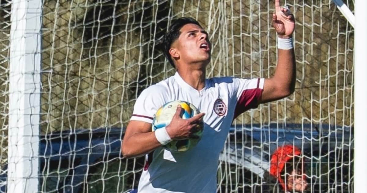 Cambió de posición y se convirtió en el goleador de la Sexta de Lanús: Tiziano Martínez, el interesante delantero de la cantera del Grana