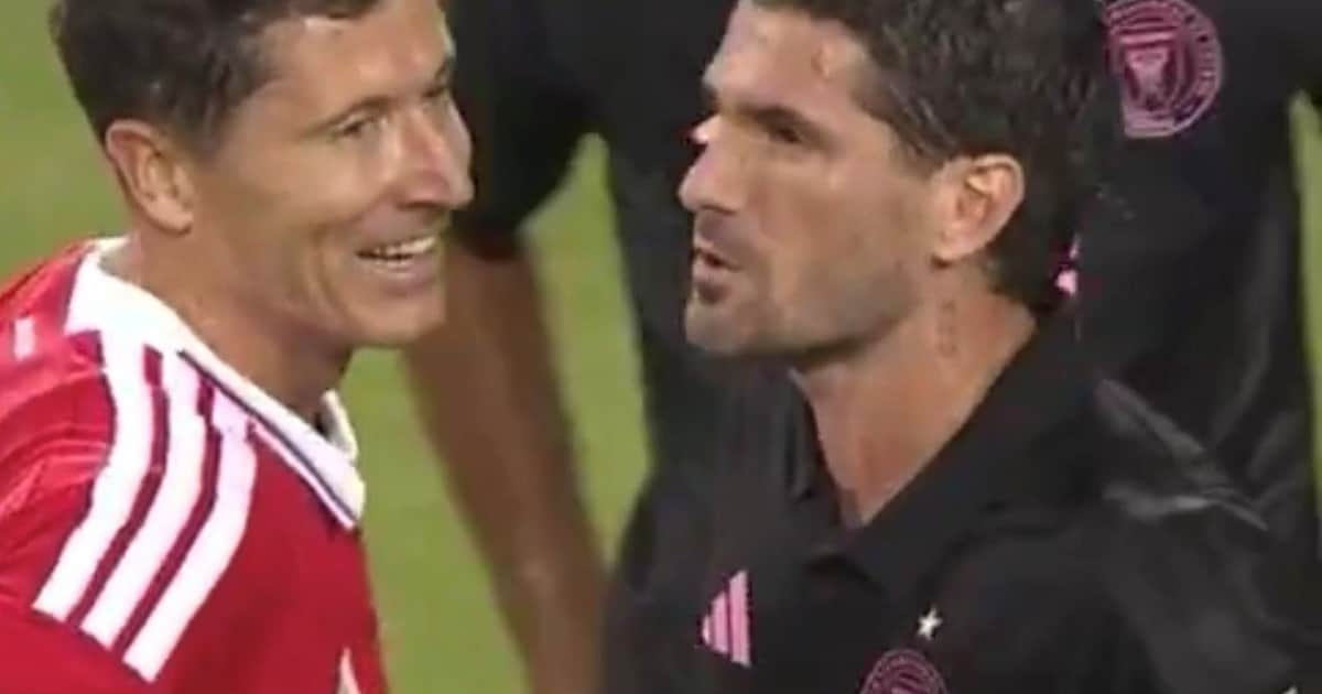 El fuerte cruce entre De Paul y Lewandowski en Inter Miami-Chicago Fire