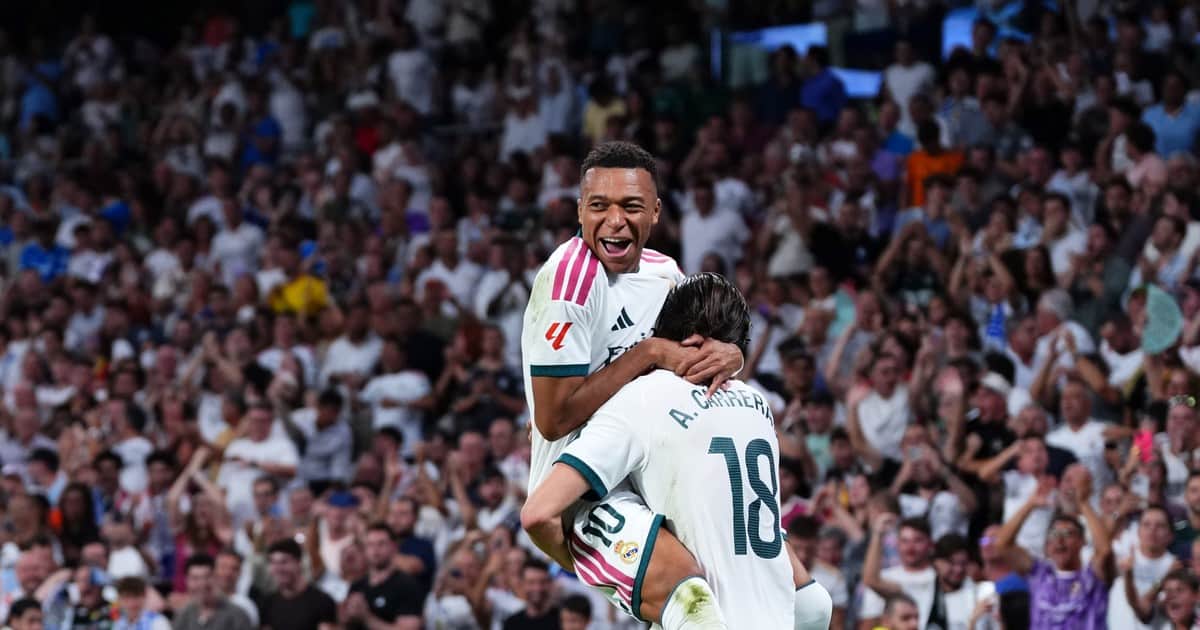 Con doblete de Mbappé: Real Madrid ganó y alcanzó a Barcelona en la cima