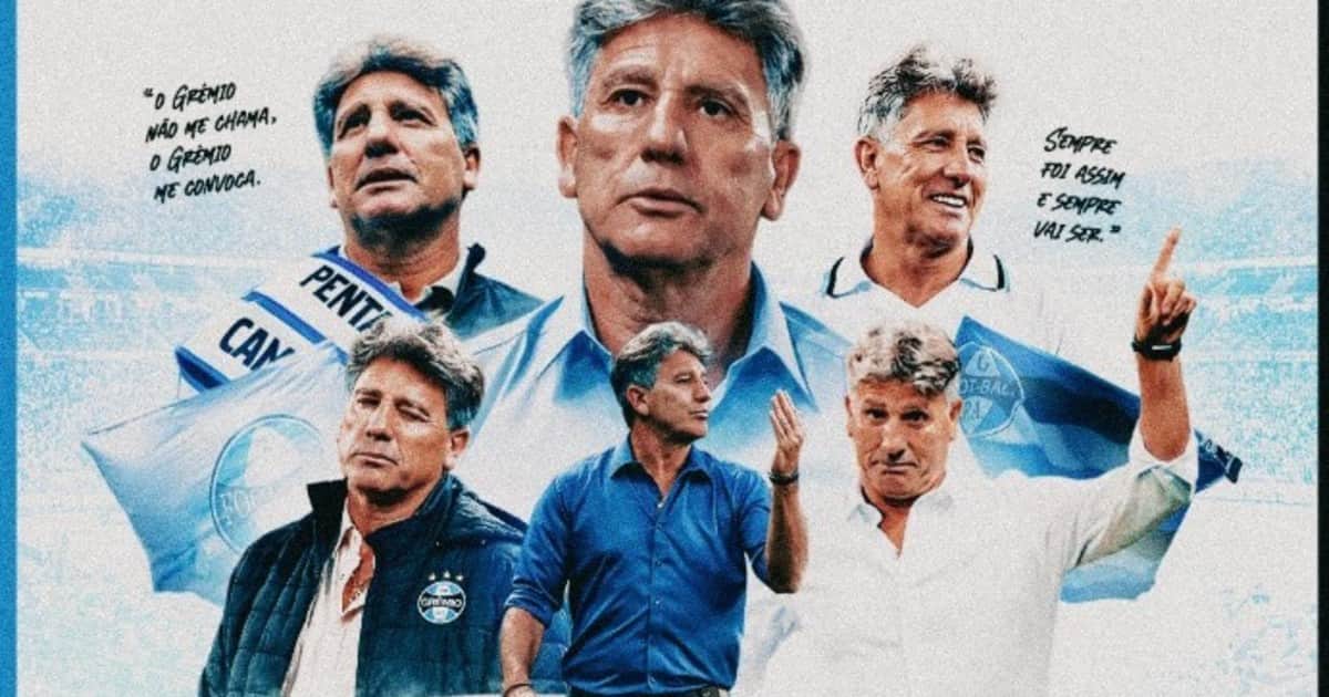 Para evitar el descenso: Renato Gaúcho fue presentado como DT de Gremio ¡en su quinto ciclo!