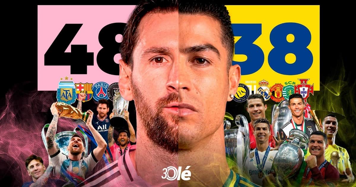 Lionel Messi vs. Cristiano Ronaldo: quién tiene más títulos y cuántos se llevan