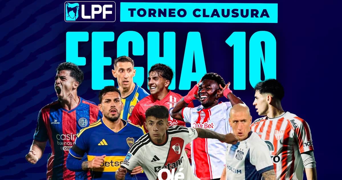 Fecha 10 del Clausura: horarios, días y TV de los 15 partidos