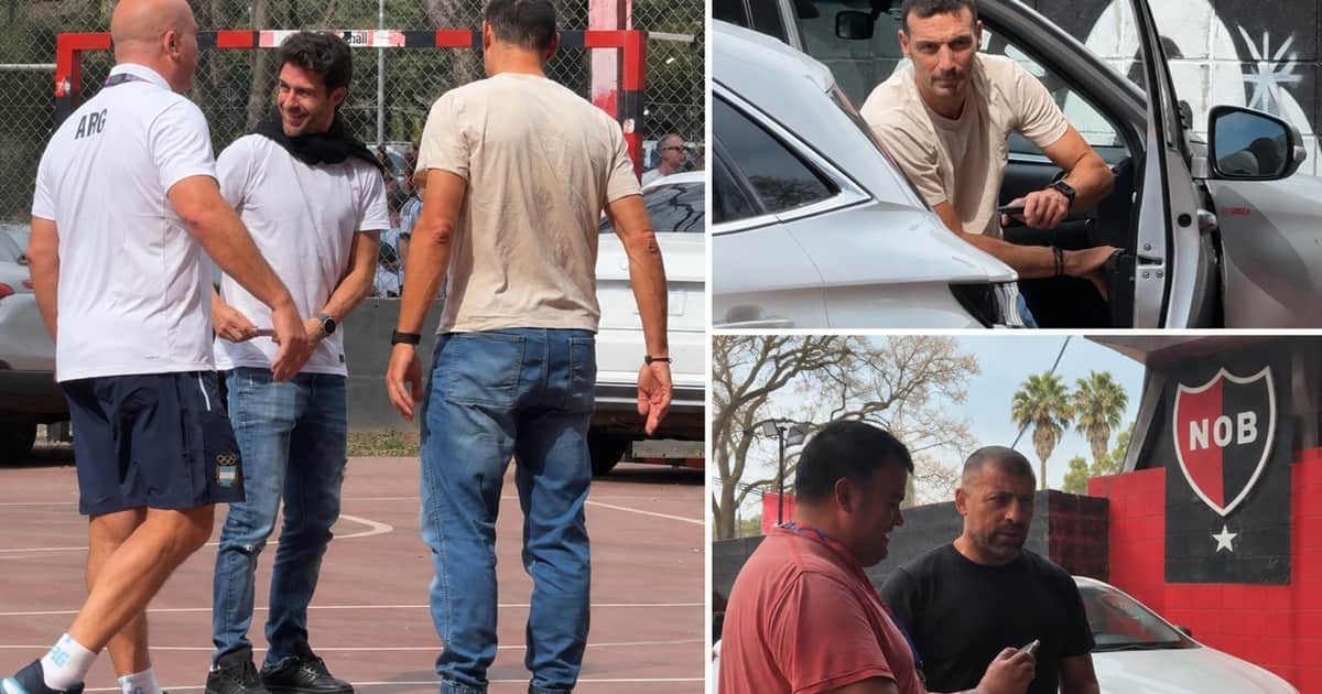Lionel Scaloni y el CT de la Selección llegaron a Newell's para ver al Sub 19 en los Juegos Suramericanos