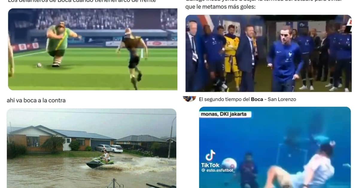 Los mejores memes del clásico entre Boca y San Lorenzo con la lluvia como protagonista