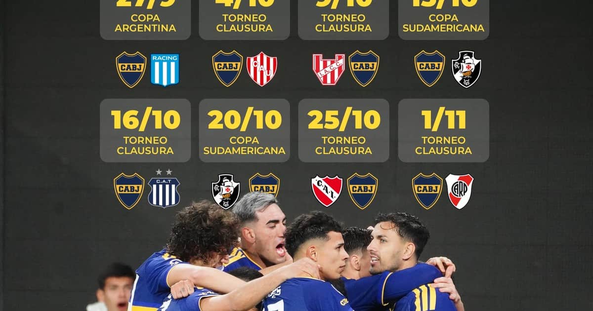 El apretado calendario de Boca con triple competencia antes del superclásico