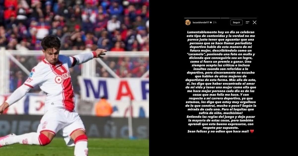 El enojo de Blondel tras su gol en el Monumental por un comentario sobre Morena Beltrán: "No me parece justo"