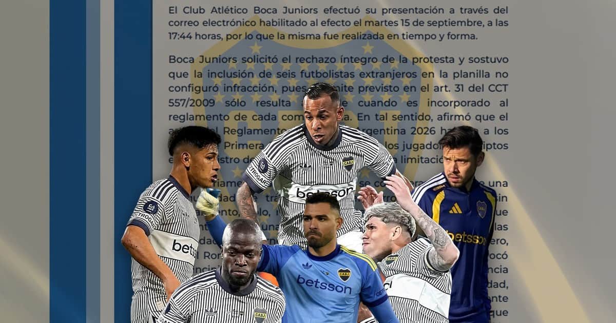 Así fue el descargo que presentó Boca para defenderse de los seis extranjeros ante Vélez