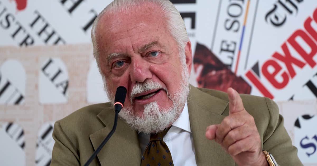 El presidente de Napoli fue premiado por la prensa internacional
