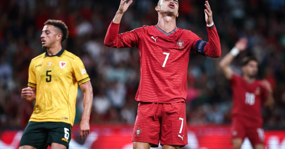 Cristiano Ronaldo y una noche de pura frustración en Portugal: siete tiros, gol anulado por el VAR y el récord de los 1.000 que espera
