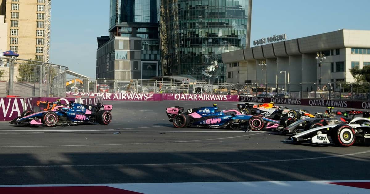El choque entre Franco Colapinto y Pierre Gasly que los dejó a ambos afuera del GP de Azerbaiyán