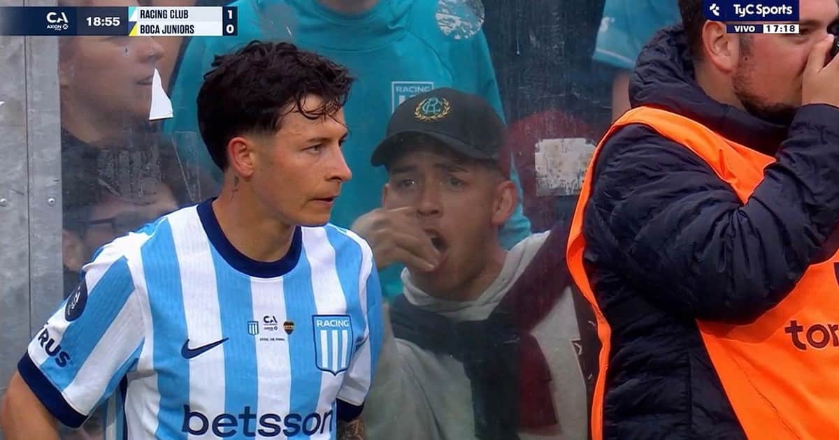 El gesto del hincha de Racing a Gastón Lodico que anticipó su gol olímpico a Boca
