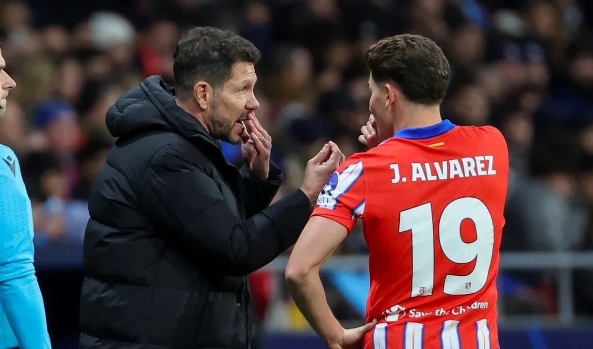 El Cholo Simeone elogió a Álvarez tras la derrota del Atlético de Madrid: “Se hizo cargo de la pelota”