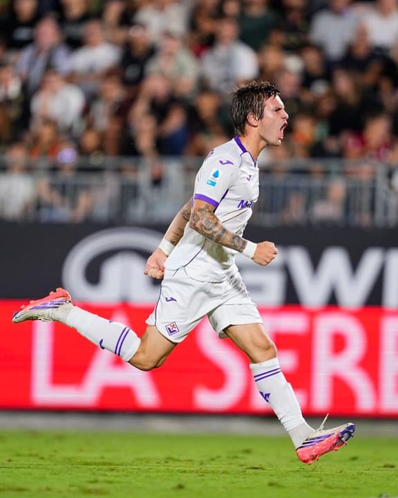 Franco Mastantuono convirtió un hat-trick en la victoria de la Fiorentina en la Serie A