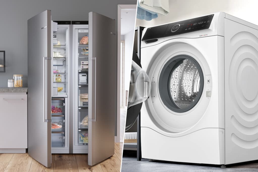 Bosch renueva su catálogo: nueva lavadora-secadora Serie 8 con bomba de calor, campanas silenciosas y frigoríficos de gran capacidad