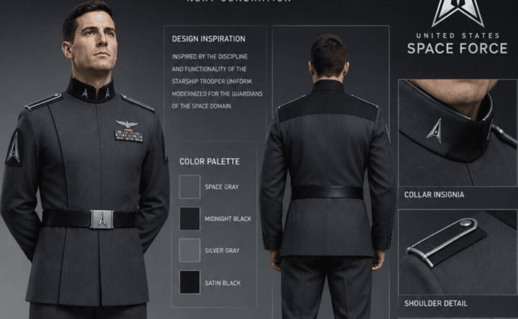 Así serían los nuevos uniformes de la Fuerza Espacial de Estados Unidos. Alguien no entendió de qué iba 'Star Wars'