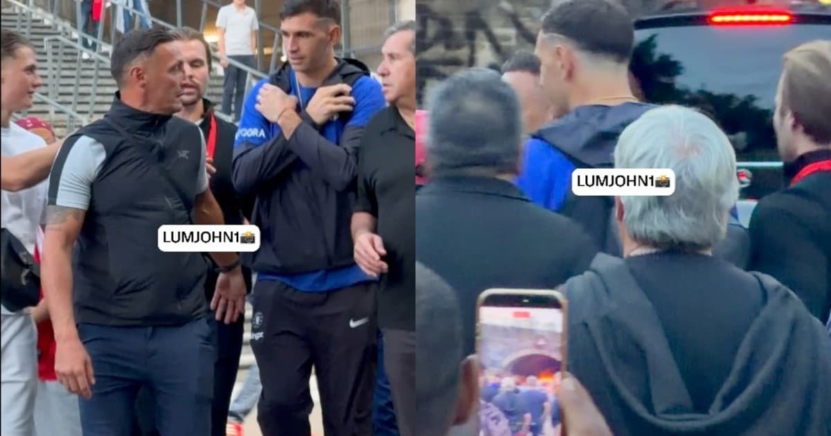 Video: el Dibu Martínez se fue a pie en medio de los hinchas tras el clásico ante el Arsenal