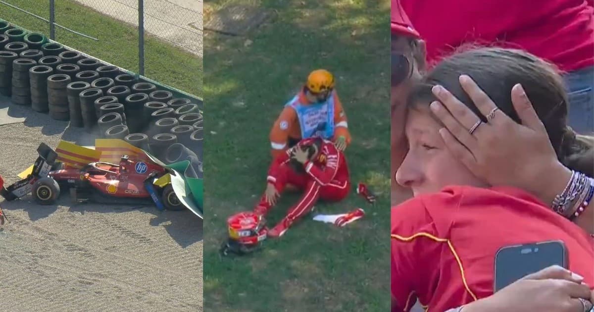 Video: Leclerc chocó, lo asistieron y Ferrari lloró