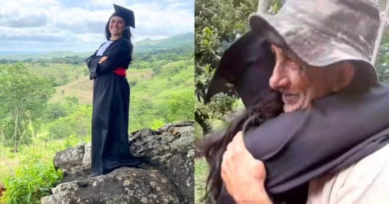 Viajó cientos de kilómetros con su toga para cumplir una promesa familiar: «Me hizo recordar por qué estudié»